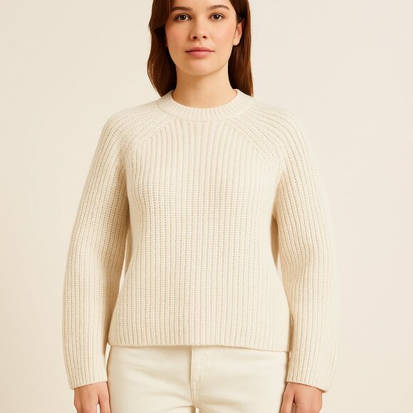 French Connection Women’s Jika Jumper Ribbed Sweater – Cream, Size XS NEW - Picture 1 of 10